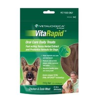 Vitarapid Oral Care Daily Dog Tasty Treats Chicken & Duck Meat 210g image