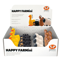 United Pets Happy Farm Mini Dog Squeaker Toy Mixed image
