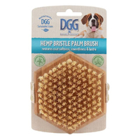 Dog Gone Gorgeous Hemp Bristle Palm Brush Bamboo Hand Grip for Dogs image