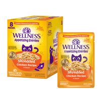 Wellness Core Appetizing Entrees Wet Cat Food Shredded Chicken 8 x 40g image