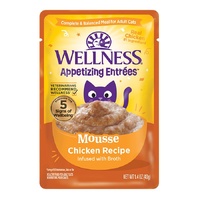 Wellness Core Appetizing Entrees Wet Cat Food Mousse Chicken 8 x 40g image