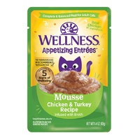 Wellness Core Appetizing Entrees Wet Cat Food Mousse Chicken & Turkey 8 x 40g image