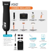 Wahl KM-2 Two Speed Clipper Grooming Promo with Hard Handle Case Black image