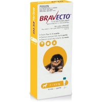 Bravecto Spot-On Flea & Tick Protection for XS Dogs 2-4.5kg Yellow image