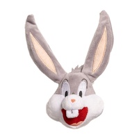 Loony Tunes Bugs Bunny Interactive Plush Dog Squeaker Toy Grey 20cm image