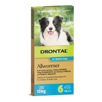 Drontal Allwormer Treatment Tablets for Medium Dogs Up to 10kg 6 Pack image