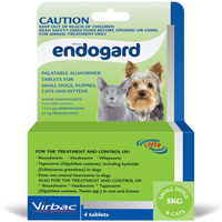 Endogard Broadspectrum All-Wormer Tablets for Small Dogs 5kg Puppies 4 Pack  image