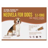 Neovela Spot-on Flea & Worm Treatment for Dogs 5.1-10kg Brown 4 Pack image