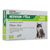 Neoveon Plus Spot-on Fleas & Lice Treatment Fast Acting for Cats 4 Pack image