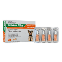 Neoveon Plus Spot-on Flea & Tick Treatment for Small Dogs Up to 10kg 4 Pack image