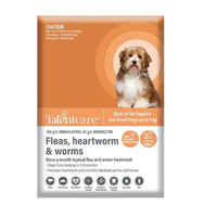 TalentCare Flea Heartworm & Worm Spot-on for Puppies & Sml Dogs Up to 4kg 3 Pk image