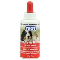 Troy Dog Puppy Cat Kitten Guinea Pig Meat Flavoured Worm Syrup 50ml  image