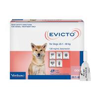 Evicto Spot On Flea & Worm Treatment for Large Dogs 20.1-40kg Pink 4 Pack (OB**) image