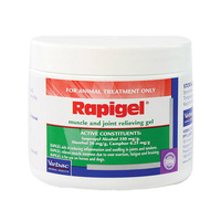 Virbac Rapigel Muscle and Joint Pain Sore Gel Horse Dog 250g Jar  image