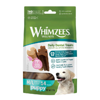 Whimzees Wellness Daily Dental Treats for Medium/Large Puppy 14 Pack 210g image