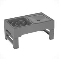 All Fur You Raised Food & Water Stand Slow Feeder Station for Dogs image