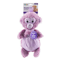 Charming Pet Pouch Pals Monkey with Baby in Pouch Plush Dog Toy image