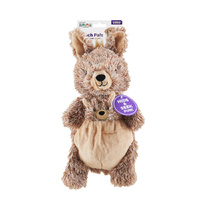 Charming Pet Pouch Pals Kangaroo with Baby Joey Plush Dog Toy image