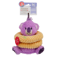 Charming Pet Ringamals Koala Plush Puzzle Dog Squeaker Toy Purple image