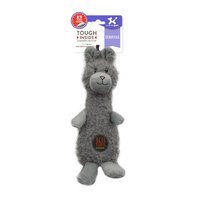 Charming Pet Scruffles Textured Bunny Plush Dog Squeaker Toy Grey Small image