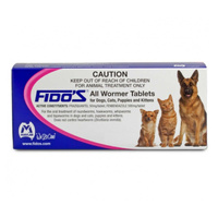 Fidos Allwormer Tablets for Dogs Cats Puppies & Kittens 100 Pack image