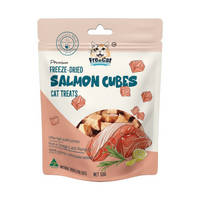 Freecat Premium Freeze-Dried Salmon Cubes Natural Cat Treats 50g image