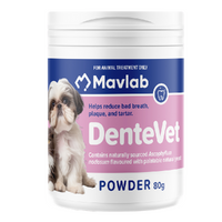 Mavlab DenteVet Anti-Plaque Powder Dental Care for Dogs & Cats 80g image