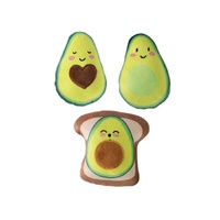 Fringe Studio Avocado On Toast Plush Dog Squeaker Toy 3 Pieces image