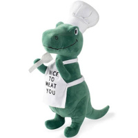 Fringe Studio Bbq Rex Chef Interactive Play Plush Dog Squeaker Toy image
