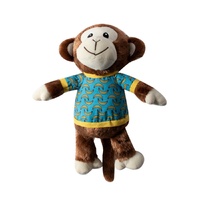 Fringe Studio Bananas The Monkey Interactive Play Plush Dog Squeaker Toy XL image