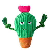 Fringe Studio You Grow Chica Cactus Interactive Plush Dog Squeaker Toy image