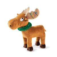 Fringe Studio Merry Chrismoose Interactive Play Plush Dog Squeaker Toy image