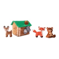 Fringe Studio Plush Burrow On Cabin Time Interactive Play Dog Squeaker Toy image