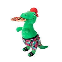 Fringe Studio Pizzasaurus Rex Interactive Play Plush Dog Squeaker Toy XL image