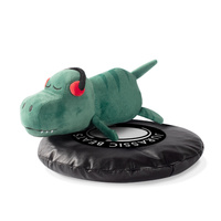Fringe Studio Plush DJ Rexy Jurassic Beats Pet Dog Squeaker Toy image