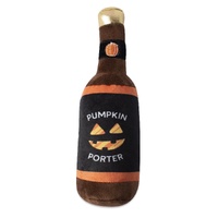 Fringe Studio Plush Pumpkin Porter Bottle Interactive Play Dog Squeaker Toy image