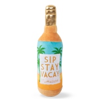 Fringe Studio Plush Sip Stay Vacay Bottle Pet Dog Squeaker Toy image