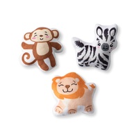 Fringe Studio Stay Wild Interactive Plush Dog Squeaker Toy 3 Pieces image