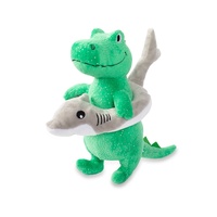 Fringe Studio Shark Week Rex Interactive Play Plush Dog Squeaker Toy image
