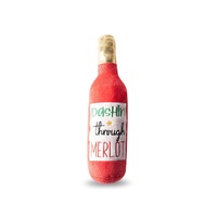 Fringe Studio Christmas Dashin Through Merlot Plush Dog Squeaker Toy image