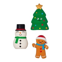Fringe Studio Christmas Festive Friends Natural Latex Dog Squeaker Toy 3pcs image