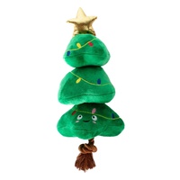 Fringe Studio Christmas Light Me Up Interactive Play Plush Dog Squeaker Toy image