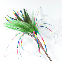 Go Cat Da Bird Sparkle Kitty Duster Wand Interactive Play Cat Toy Short 18 Inch image