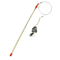 Go Cat Da Bird Zebra Fish with Wand Interactive Play Pet Cat Toy image
