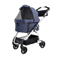 Ibiyaya Cleo Pet Stroller & Car Seat Travel System Blue Jeans image