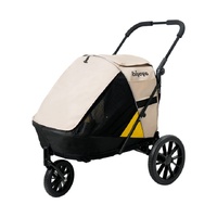 Ibiyaya Minika 3-in-1 Pet Stroller System Bicycle Trailer for Dogs Arizona Tan image