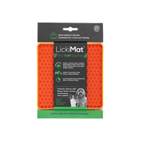 LickiMat Mini Tuff Soother Slow Feeder Mat Freezer Safe for Dogs Orange image