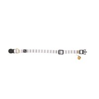 Mog & Bone Adjustable Durable Cat Collar Latte Hamptons Stripe image
