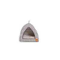 Mog & Bone Cat Igloo Plush Cat Bed Black White Mosaic Print image
