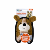 Outward Hound Invincibles Puppy Durable Plush Dog Squeaker Toy Brown XS image